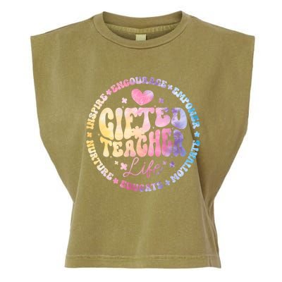 Gifted Teacher Life Appreciation Week Back To School Gift Garment-Dyed Women's Muscle Tee