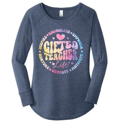 Gifted Teacher Life Appreciation Week Back To School Gift Women's Perfect Tri Tunic Long Sleeve Shirt