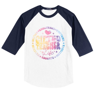 Gifted Teacher Life Appreciation Week Back To School Gift Baseball Sleeve Shirt