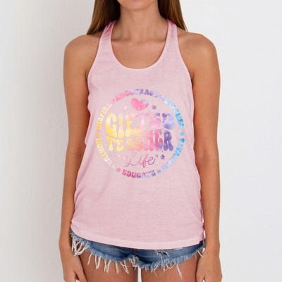 Gifted Teacher Life Appreciation Week Back To School Gift Women's Knotted Racerback Tank