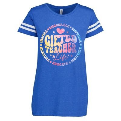 Gifted Teacher Life Appreciation Week Back To School Gift Enza Ladies Jersey Football T-Shirt