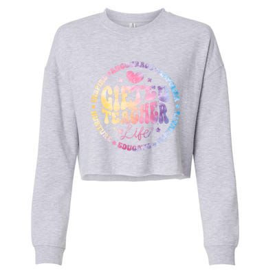 Gifted Teacher Life Appreciation Week Back To School Gift Cropped Pullover Crew