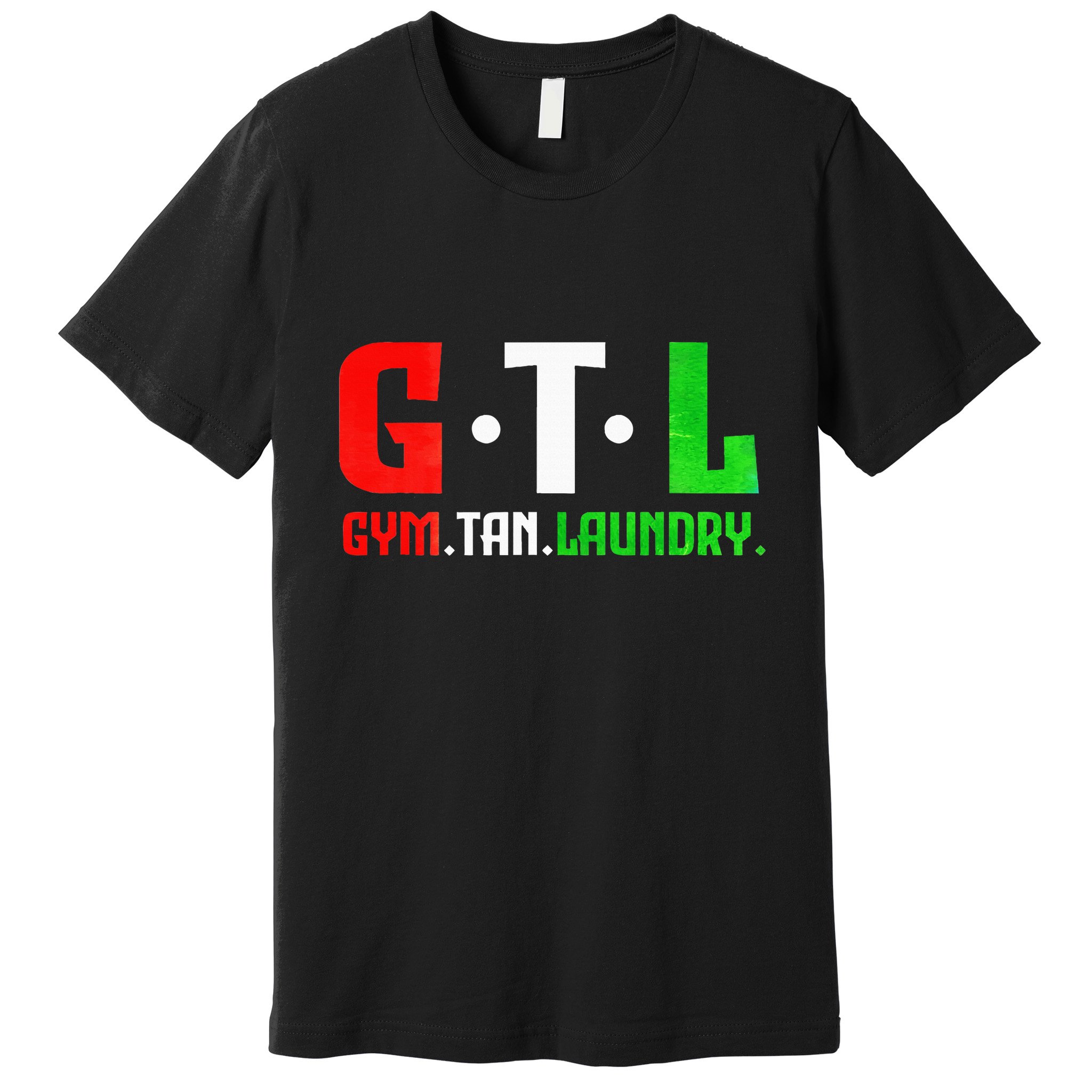 Gym Tan Laundry Gtl New Jersey Garden Nj Shore Italian Flag Premium T-Shirt