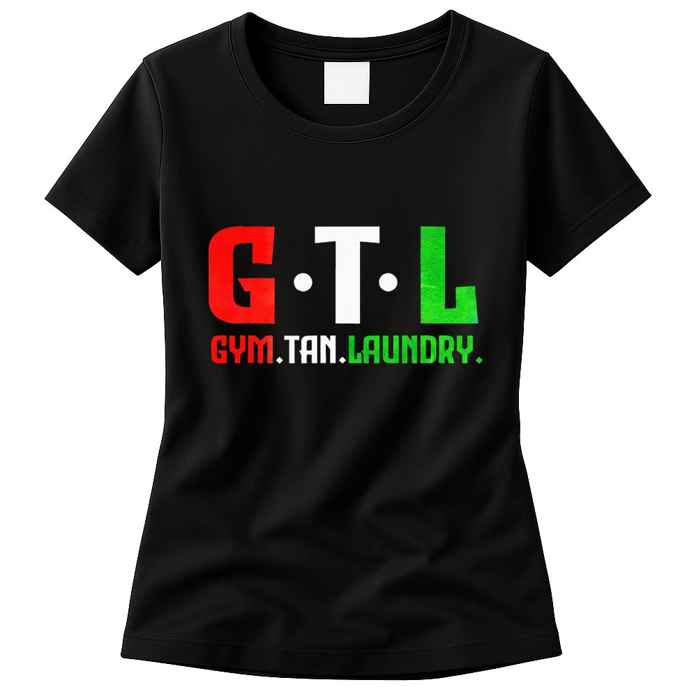 Gym Tan Laundry Gtl New Jersey Garden Nj Shore Italian Flag Womens T-Shirt