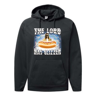 Gotfunny The Lord Has Glizzen Performance Fleece Hoodie