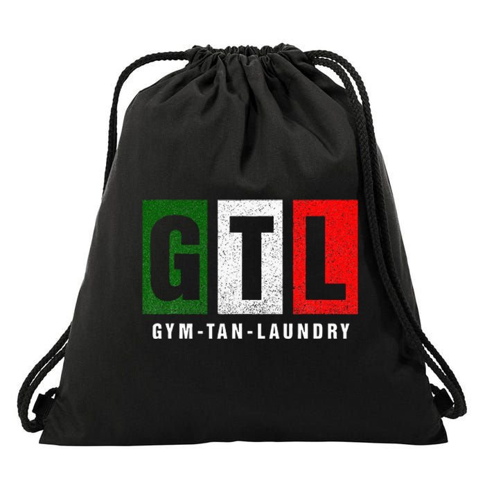 Gym Tan Laundry Gtl New Jersey Garden Nj Shore Italian Flag Drawstring Bag