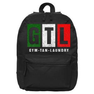 Gym Tan Laundry Gtl New Jersey Garden Nj Shore Italian Flag 16 in Basic Backpack