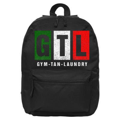 Gym Tan Laundry Gtl New Jersey Garden Nj Shore Italian Flag 16 in Basic Backpack