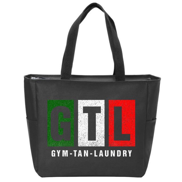 Gym Tan Laundry Gtl New Jersey Garden Nj Shore Italian Flag Zip Tote Bag