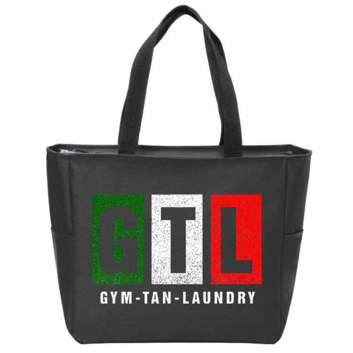 Gym Tan Laundry Gtl New Jersey Garden Nj Shore Italian Flag Zip Tote Bag