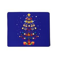 Guitar Tree Lights Christmas Pajamas Guitar Lovers Xmas Mousepad