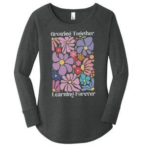 Growing Together Learning Forever Women's Perfect Tri Tunic Long Sleeve Shirt