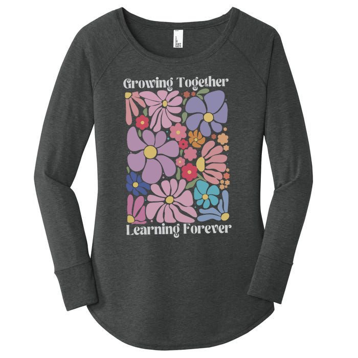 Growing Together Learning Forever Women's Perfect Tri Tunic Long Sleeve Shirt