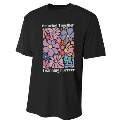 Growing Together Learning Forever Performance Sprint T-Shirt