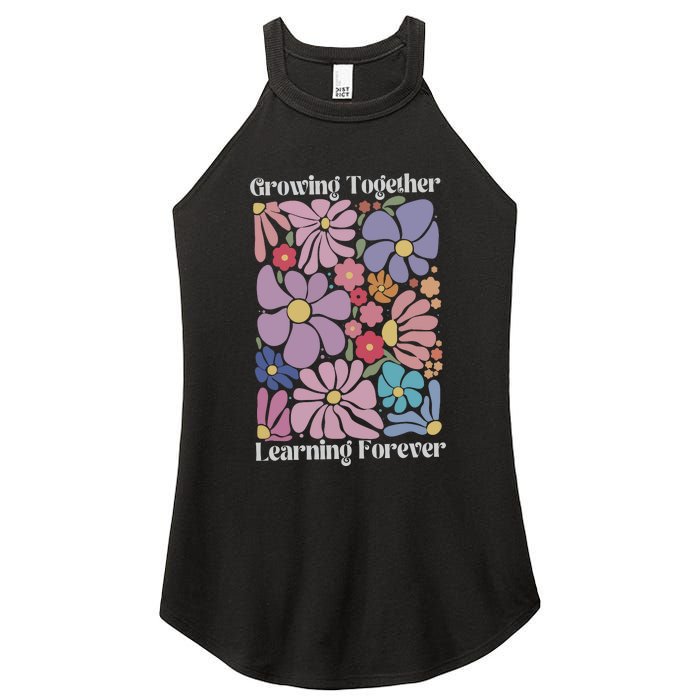 Growing Together Learning Forever Women's Perfect Tri Rocker Tank