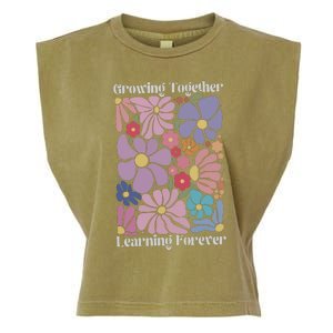 Growing Together Learning Forever Garment-Dyed Women's Muscle Tee