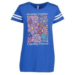 Growing Together Learning Forever Enza Ladies Jersey Football T-Shirt