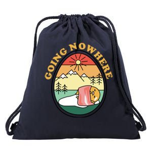 Gudetama The Lazy Egg Camping Going Nowhere Drawstring Bag