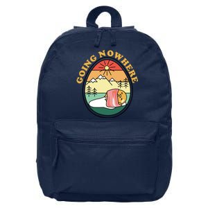 Gudetama The Lazy Egg Camping Going Nowhere 16 in Basic Backpack