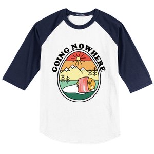 Gudetama The Lazy Egg Camping Going Nowhere Baseball Sleeve Shirt