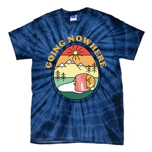 Gudetama The Lazy Egg Camping Going Nowhere Tie-Dye T-Shirt