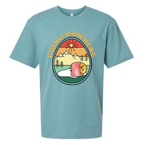 Gudetama The Lazy Egg Camping Going Nowhere Sueded Cloud Jersey T-Shirt