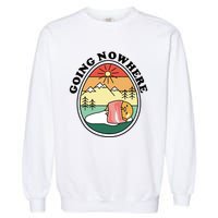 Gudetama The Lazy Egg Camping Going Nowhere Garment-Dyed Sweatshirt