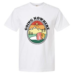 Gudetama The Lazy Egg Camping Going Nowhere Garment-Dyed Heavyweight T-Shirt