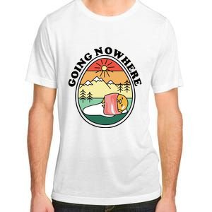 Gudetama The Lazy Egg Camping Going Nowhere Adult ChromaSoft Performance T-Shirt