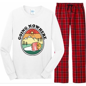 Gudetama The Lazy Egg Camping Going Nowhere Long Sleeve Pajama Set