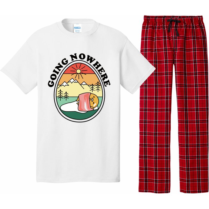 Gudetama The Lazy Egg Camping Going Nowhere Pajama Set