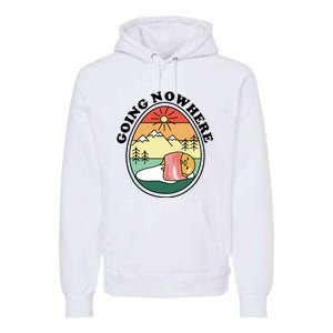 Gudetama The Lazy Egg Camping Going Nowhere Premium Hoodie