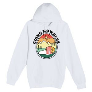 Gudetama The Lazy Egg Camping Going Nowhere Premium Pullover Hoodie