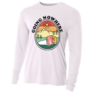 Gudetama The Lazy Egg Camping Going Nowhere Cooling Performance Long Sleeve Crew