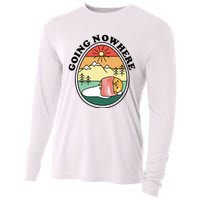 Gudetama The Lazy Egg Camping Going Nowhere Cooling Performance Long Sleeve Crew