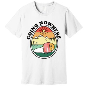 Gudetama The Lazy Egg Camping Going Nowhere Premium T-Shirt