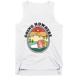 Gudetama The Lazy Egg Camping Going Nowhere Tank Top