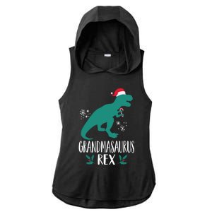 Grandmasaurus Trex Matching Family Christmas Dino Outfit Gift Ladies PosiCharge Tri-Blend Wicking Draft Hoodie Tank