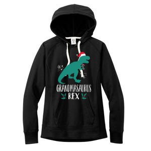 Grandmasaurus Trex Matching Family Christmas Dino Outfit Gift Women's Fleece Hoodie