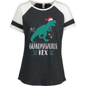 Grandmasaurus Trex Matching Family Christmas Dino Outfit Gift Enza Ladies Jersey Colorblock Tee