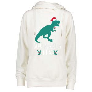 Grandmasaurus Trex Matching Family Christmas Dino Outfit Gift Womens Funnel Neck Pullover Hood