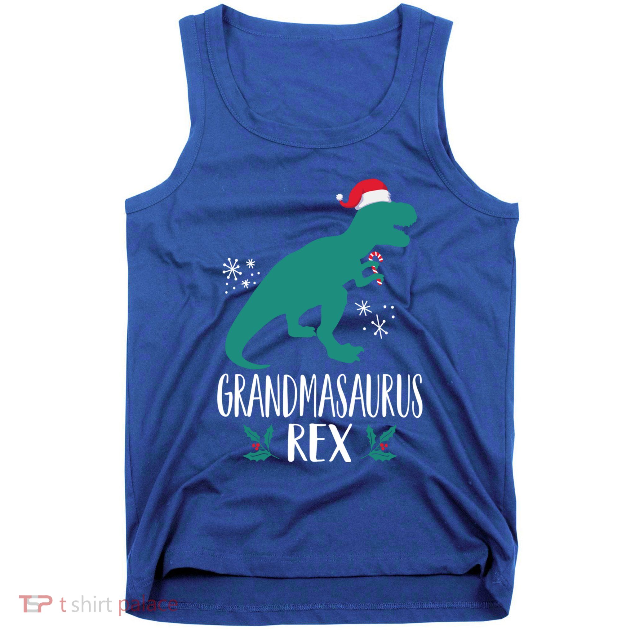 Grandmasaurus Trex Matching Family Christmas Dino Outfit Gift Tank Top
