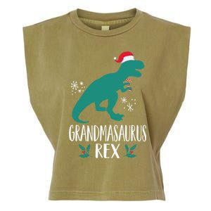 Grandmasaurus Trex Matching Family Christmas Dino Outfit Gift Garment-Dyed Women's Muscle Tee