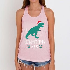 Grandmasaurus Trex Matching Family Christmas Dino Outfit Gift Women's Knotted Racerback Tank