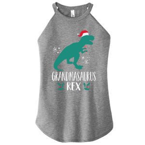 Grandmasaurus Trex Matching Family Christmas Dino Outfit Gift Women's Perfect Tri Rocker Tank