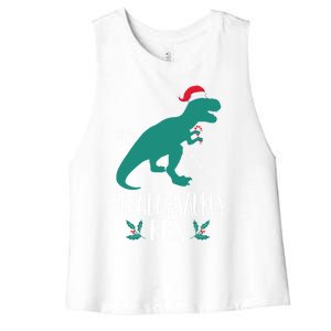 Grandmasaurus Trex Matching Family Christmas Dino Outfit Gift Women's Racerback Cropped Tank