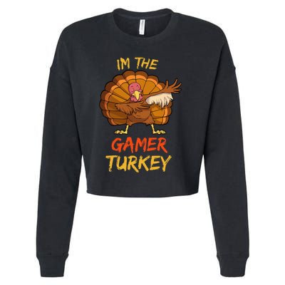 Gamer Turkey Matching Family Group Thanksgiving Party Pajama Cropped Pullover Crew