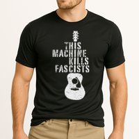 Guitar This Machines Kills Fascists Funny Music Lover Cooling Performance Crew T-Shirt
