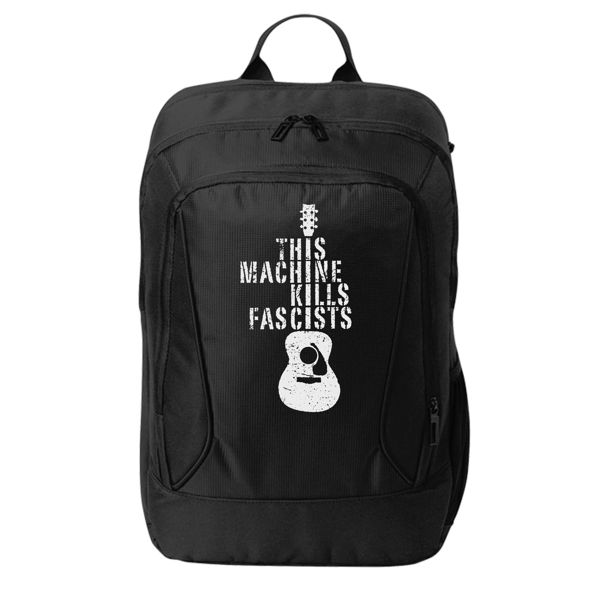 Guitar This Machines Kills Fascists Funny Music Lover City Backpack