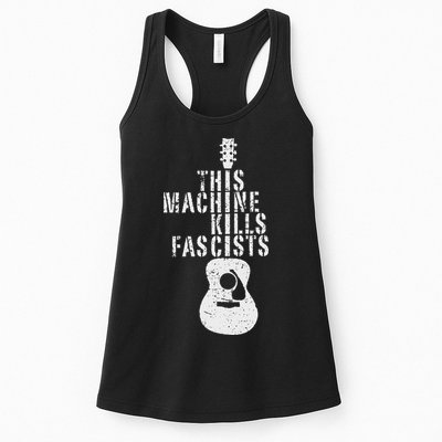 Guitar This Machines Kills Fascists Funny Music Lover Womens Tank Top